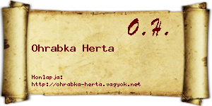 Ohrabka Herta névjegykártya